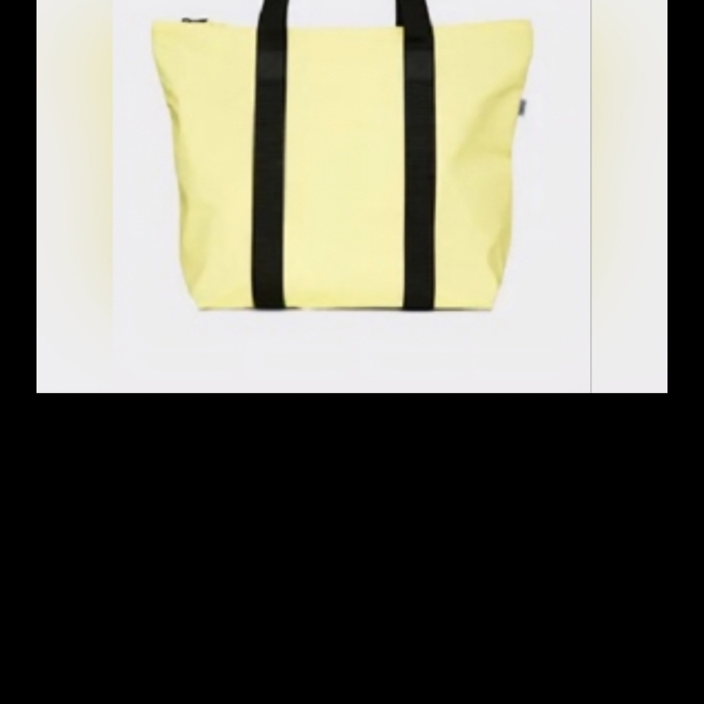 Rains Yellow Bag with Black Handles
